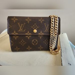 Louis Vuitton Monogram Canvas Trifold Wallet.